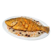 Fish With Qabli Pulao Biryani Rice