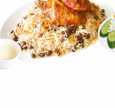 Qabli Pulao with Grilled Half Chicken