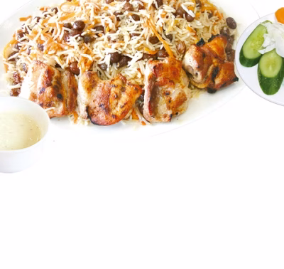 Qabli Pulao with Chicken Boti