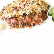 Qabli Pulao with chupan Kabab
